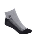 Womens Black / Grey Ankle Socks - LBD09
