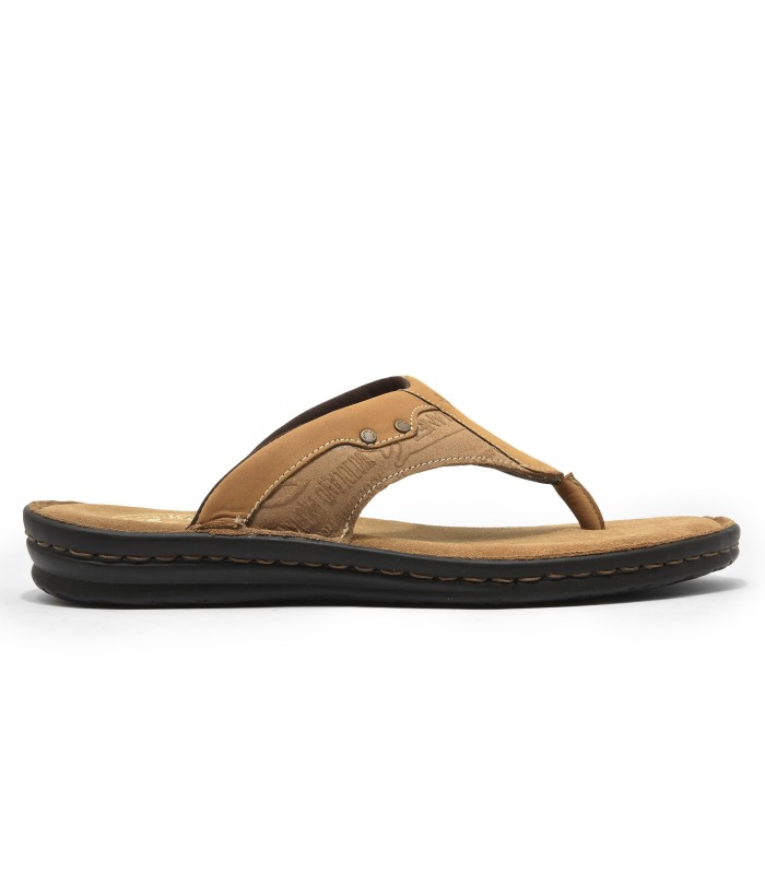 camel active | Leather Elasticised Strap Men Sandals LIGOR | Dark Brown