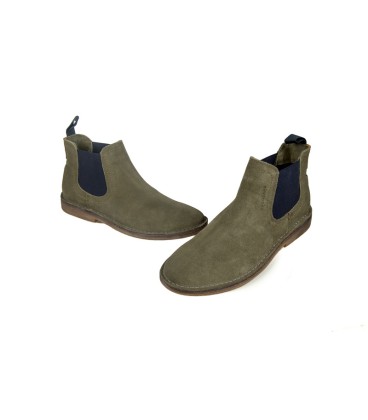 GB 4223022 - Basalt Olive - Men's Suede Leather Chelsea Boots