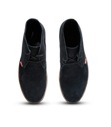 LT 4681022SA - Moonstone Black - Ladies Suede Chukka Boots