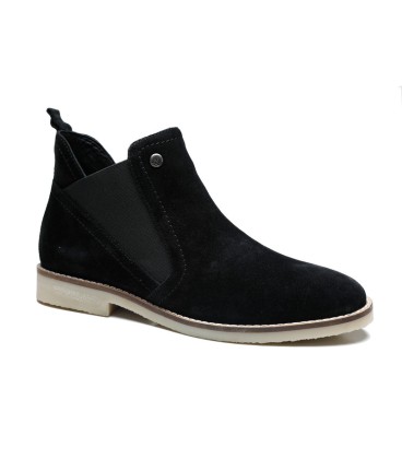 LT 4682022SA - Quartz Black - Ladies Abstract Suede Chelsea Boots