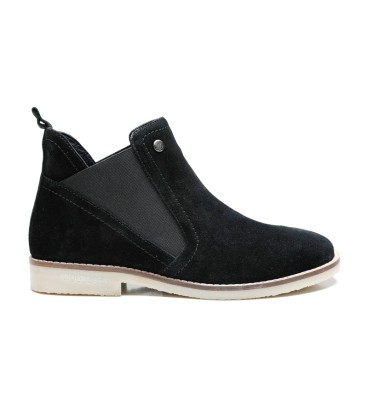 LT 4682022SA - Quartz Black - Ladies Abstract Suede Chelsea Boots