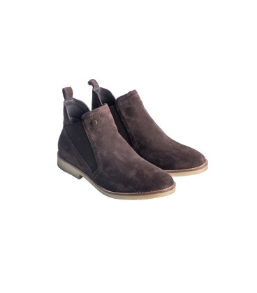 LT 4682022SA - Quartz Brown - Ladies Abstract Suede Chelsea Boots