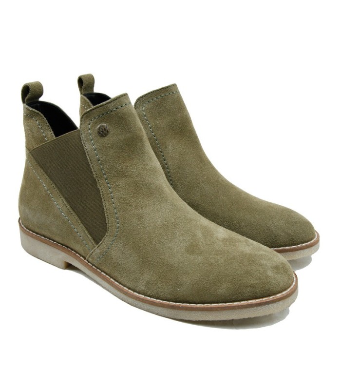 LT 4682022SA - Quartz Olive Green - Ladies Abstract Suede Chelsea