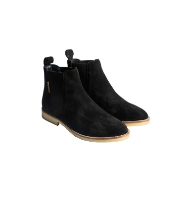 LT 4683022SA - Sunstone Black - Ladies Straight Cut Suede Chelsea Boots