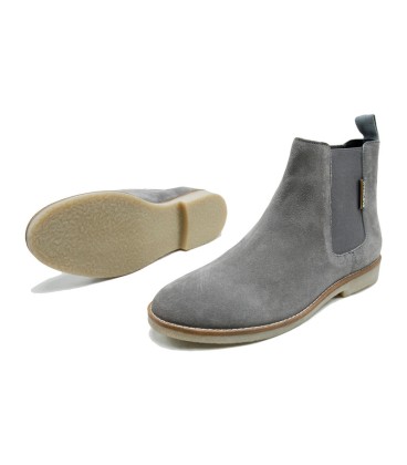 LT 4683022SA - Sunstone Grey - Ladies Straight Cut Suede Chelsea Boots