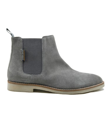 LT 4683022SA - Sunstone Grey - Ladies Straight Cut Suede Chelsea Boots