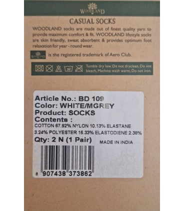 Men's Casual Sock Double Pack (BD 109)